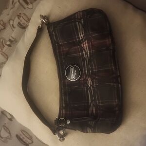 Coach plaid shoulder bag